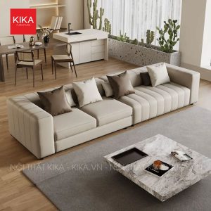 Ghế sofa văng hiện đại Minotti bọc da Hàn – SF219